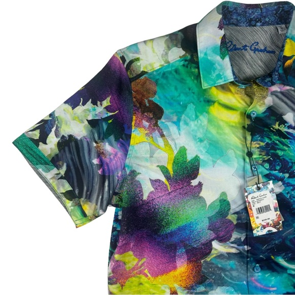 Robert Graham Tropical Storm Classic Fit Shirt Men's M - Picture 5 of 8